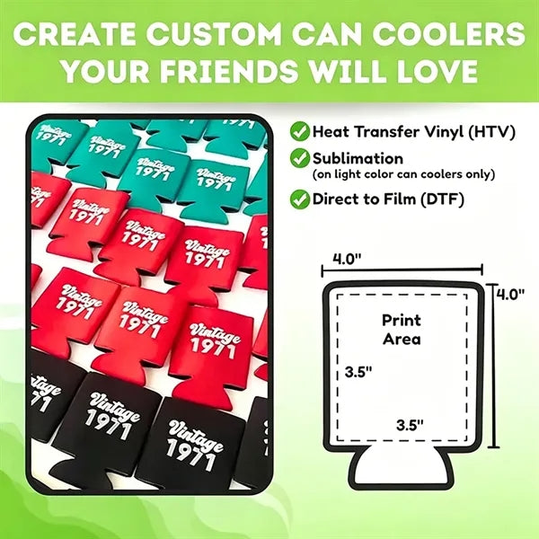 Blank Sublimation Soft Foam Can Cooler Sleeves