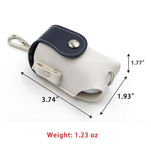 Portable Two-Tone Clip-On PU Golf Ball Pouch