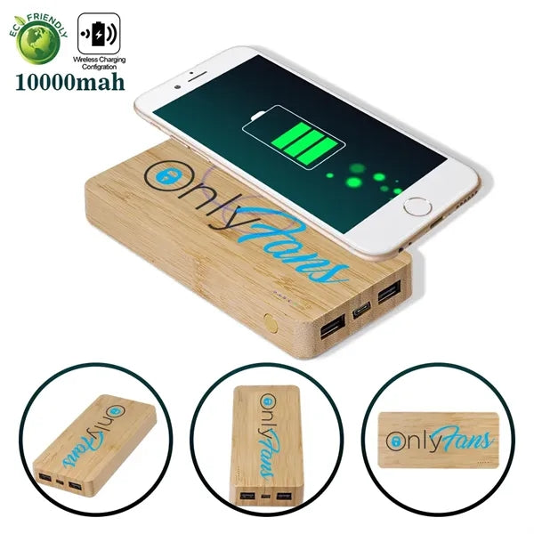 EcoBamboo 10K Wireless Power Bank