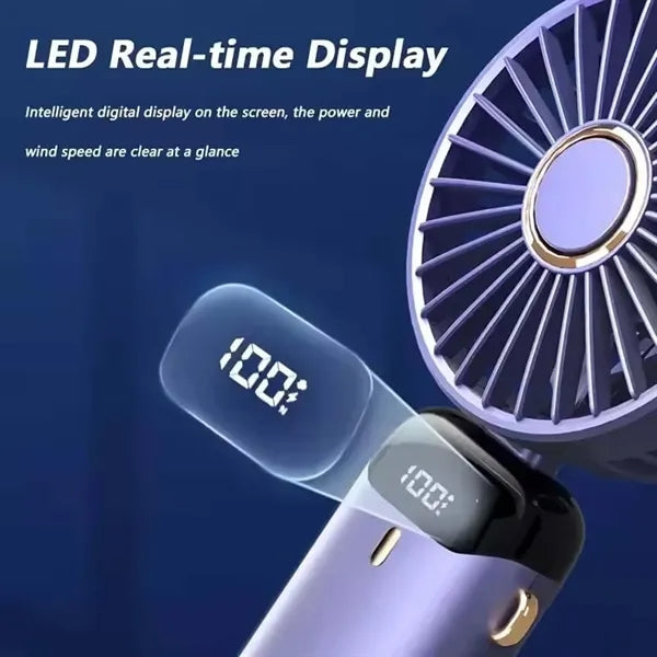 Handheld Mini Fan With Phone Holder