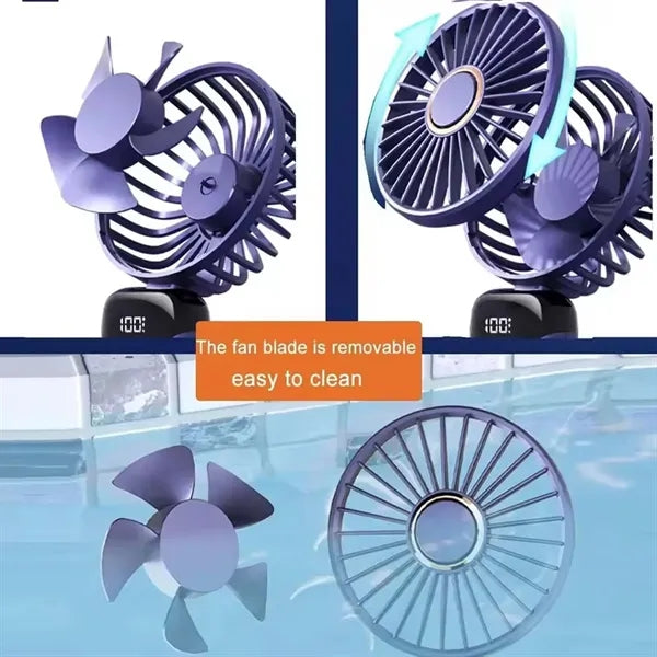 Handheld Mini Fan With Phone Holder