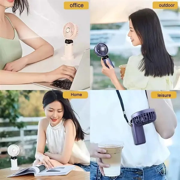Handheld Mini Fan With Phone Holder