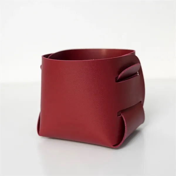 PU Leather Foldable Desktop Storage Box