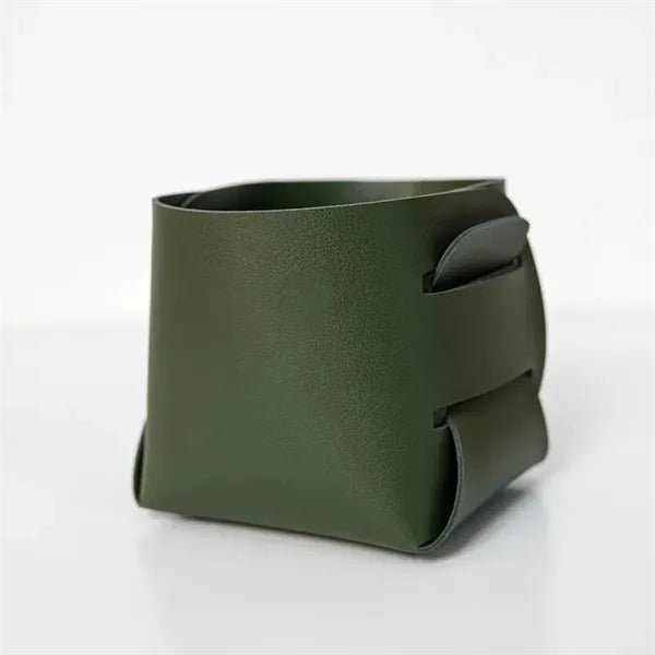 PU Leather Foldable Desktop Storage Box