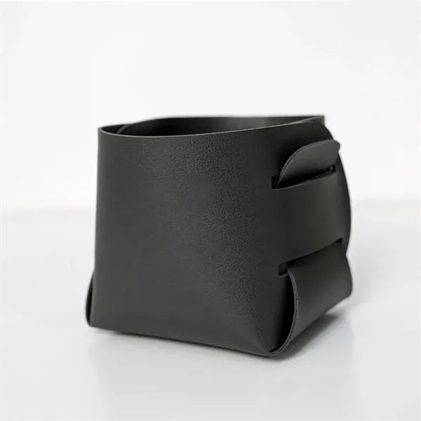 PU Leather Foldable Desktop Storage Box