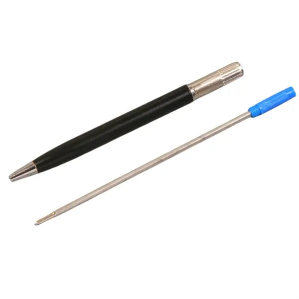 Black Metal Ballpoint Pen With Gold Trim