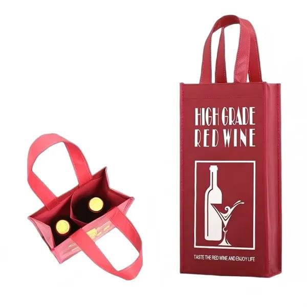 Non-Woven Double Bottle Wine Tote Bag