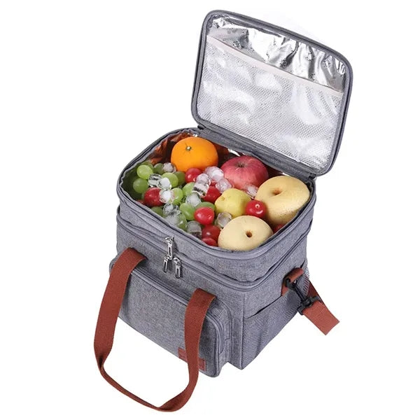 Dual Compartment Insulated Cooler Tote