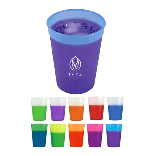 16oz Temperature Sensitive Color Changing Plastic Cup