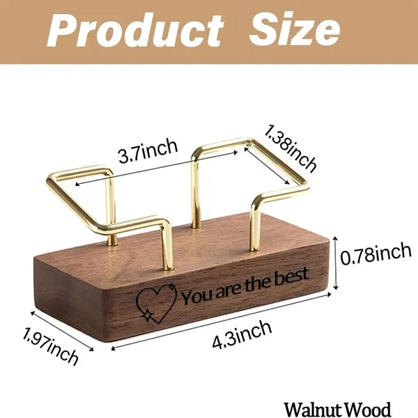 Solid Wood Desktop Business Card Holder