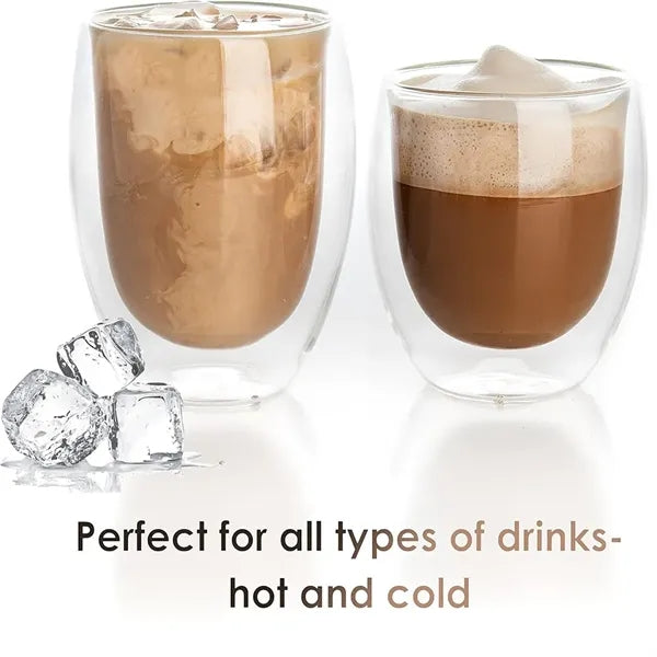 Egg-shaped Double-layer Borosilicate Glass Coffee Cup