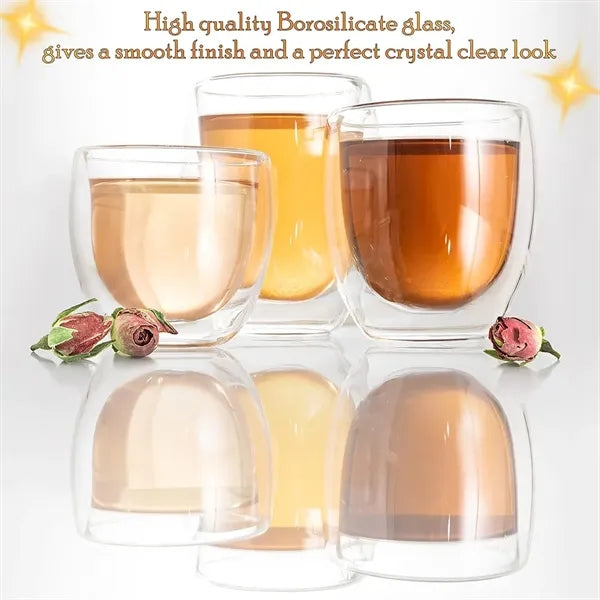 Egg-shaped Double-layer Borosilicate Glass Coffee Cup