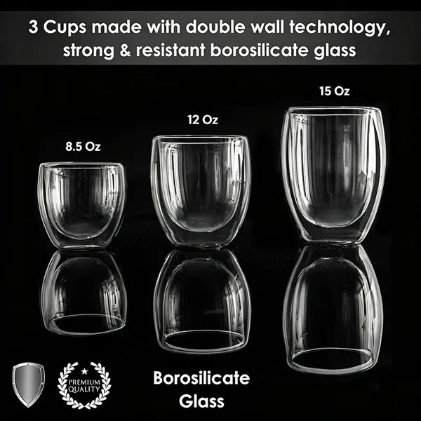 Egg-shaped Double-layer Borosilicate Glass Coffee Cup