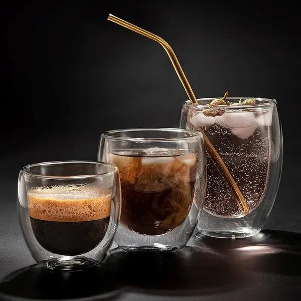 Egg-shaped Double-layer Borosilicate Glass Coffee Cup