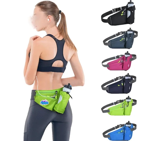 Running Waist Bag Water Bottle Holder Reflective