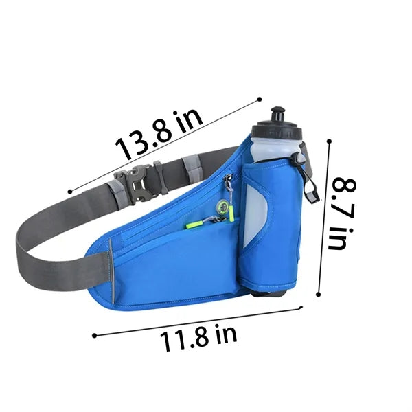 Running Waist Bag Water Bottle Holder Reflective