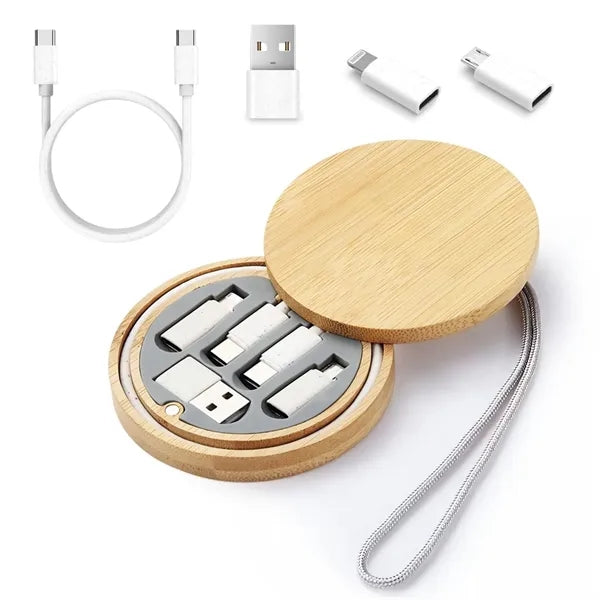 Bamboo 6 in 1 Travel Charging Cable Adapter Kit