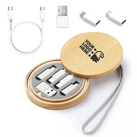 Bamboo 6 in 1 Travel Charging Cable Adapter Kit