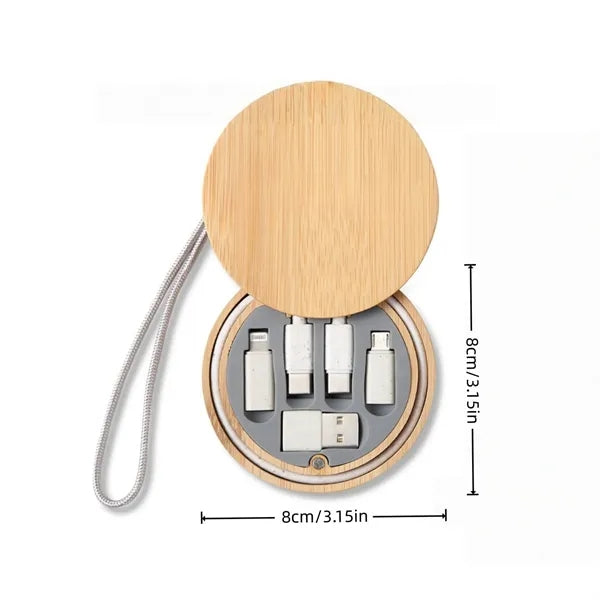 Bamboo 6 in 1 Travel Charging Cable Adapter Kit