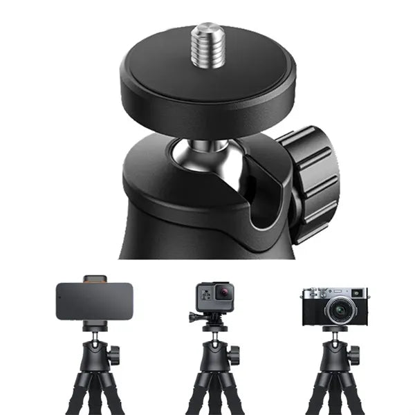 Flexible Tripod with Phone Holder and Bluetooth Remote