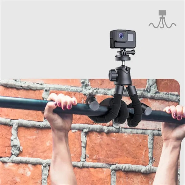 Flexible Tripod with Phone Holder and Bluetooth Remote
