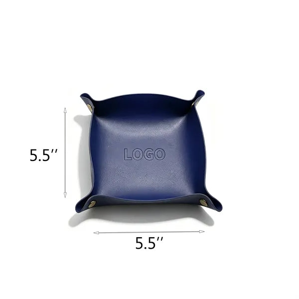 PU Leather Foldable Valet Tray