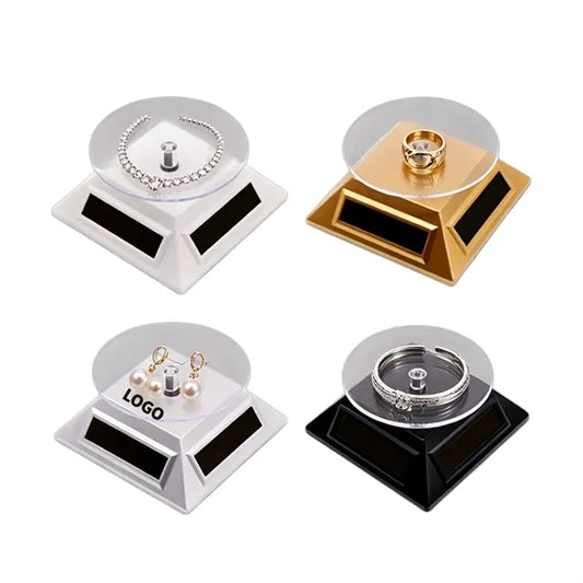 Solar Powered Rotating Jewelry Display Stand