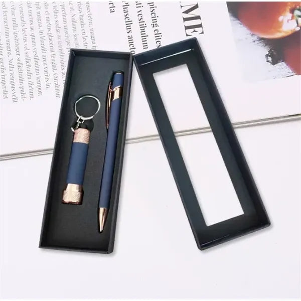 Engraved pen and flashlight gift set