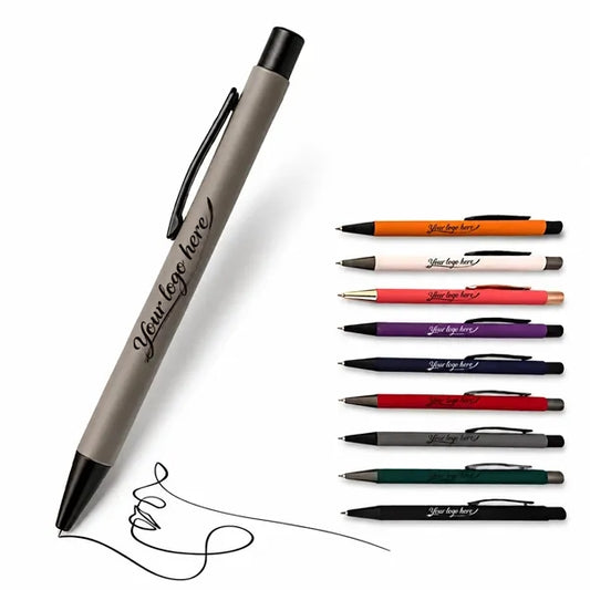 Metal Ballpoint Pen Touchscreen Stylus Custom Logo Premium W