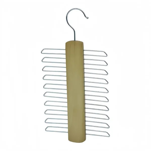 Wooden Tie Hanger, Multi-Rack Organizer for Belts & Scarves