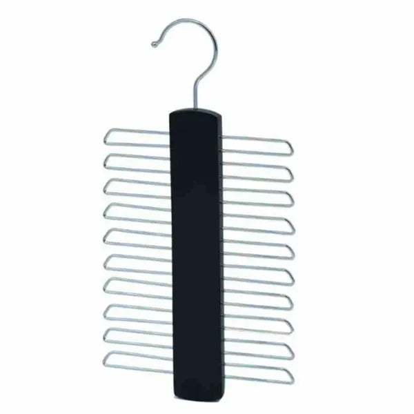 Wooden Tie Hanger, Multi-Rack Organizer for Belts & Scarves