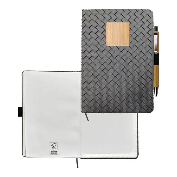 Woven Notebook Bamboo Set