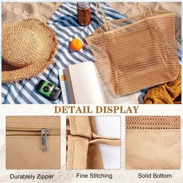 Foldable Mesh Beach Tote Bag