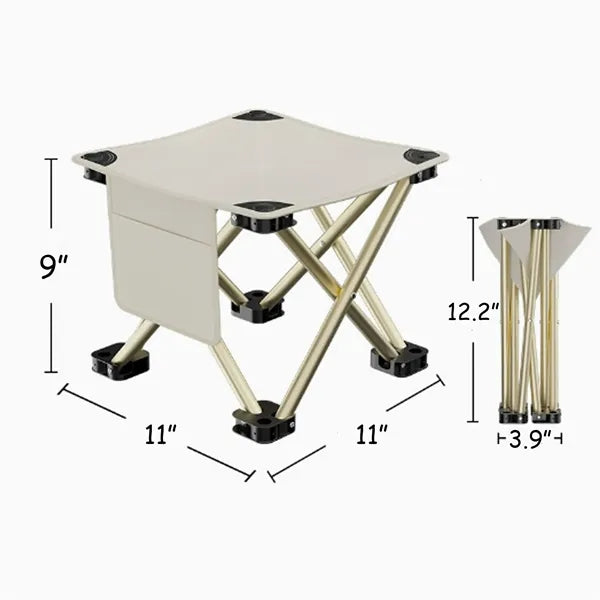 Portable Folding Stool With Storage Bag