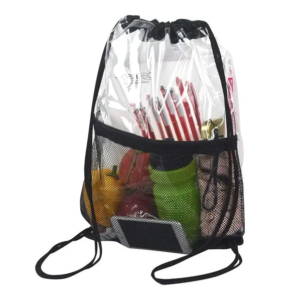 Clear Mesh Pocket Drawstring Sportpack