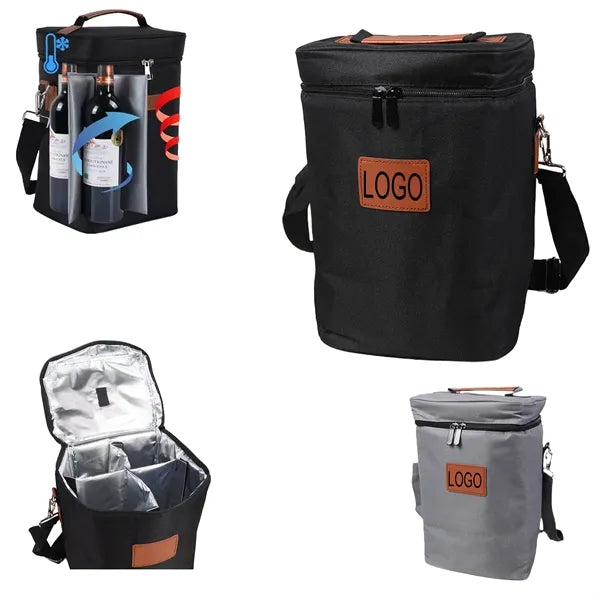 Wine Cooler Bag Insulated Bottle Carrier Tote