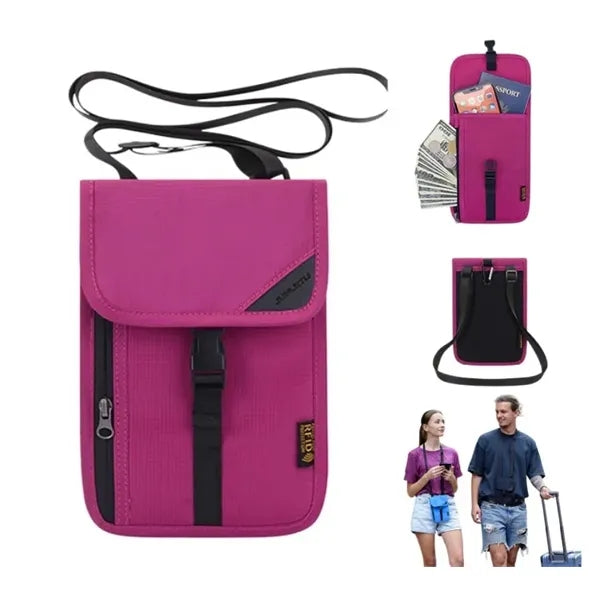Multifunctional RFID Neck Wallet ID Bag