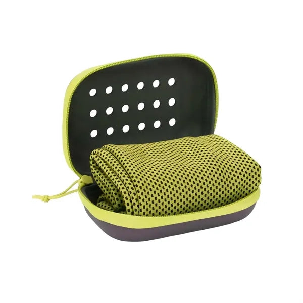 Ice Feel Quick Dry Cooling Sports Towel w/EVA Case