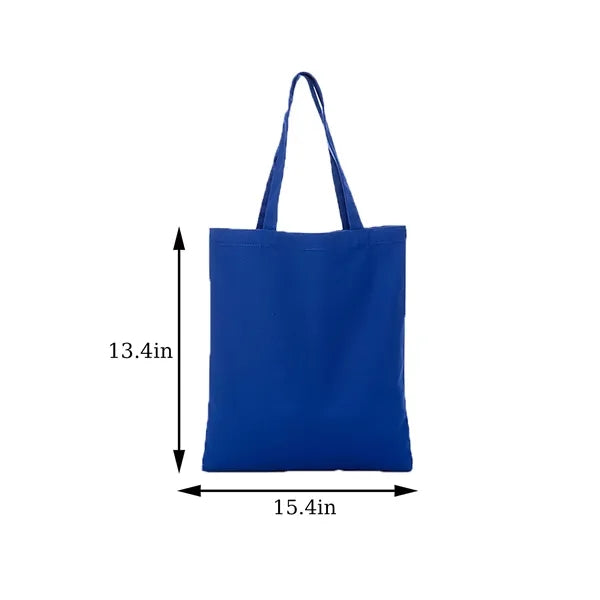 Solid Color Canvas Tote Bag