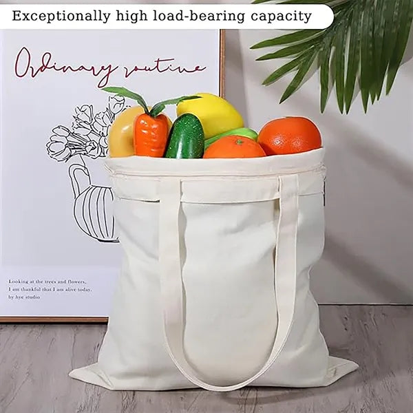 Solid Color Canvas Tote Bag