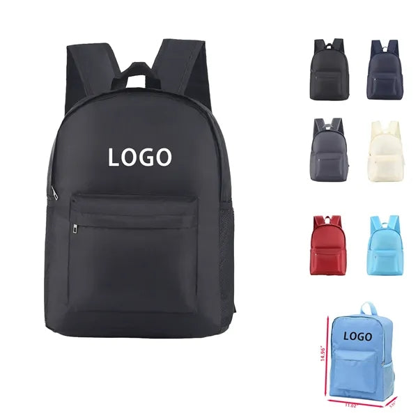15"Water-Resistant Oxford Cloth Front Pocket School Backpack