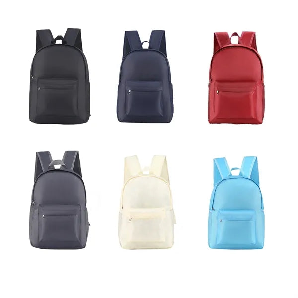 15"Water-Resistant Oxford Cloth Front Pocket School Backpack