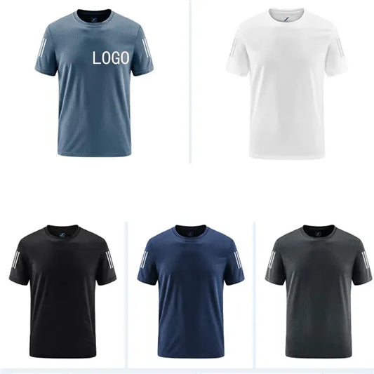 Thin Three Bar Quick Drying Mesh Sweat Wicking T-Shirt