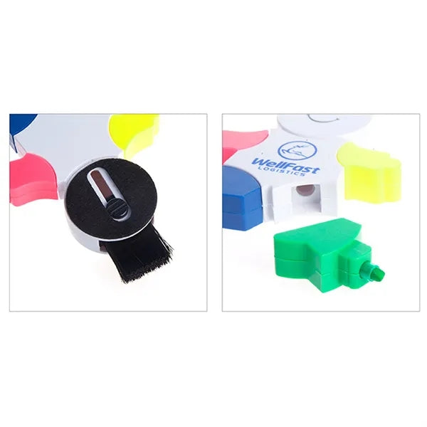 Snowman Shape 4 Color Highlighter Pen