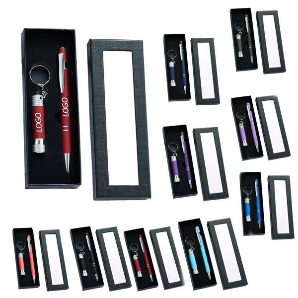 Alpha stylus pen and flashlight gift set