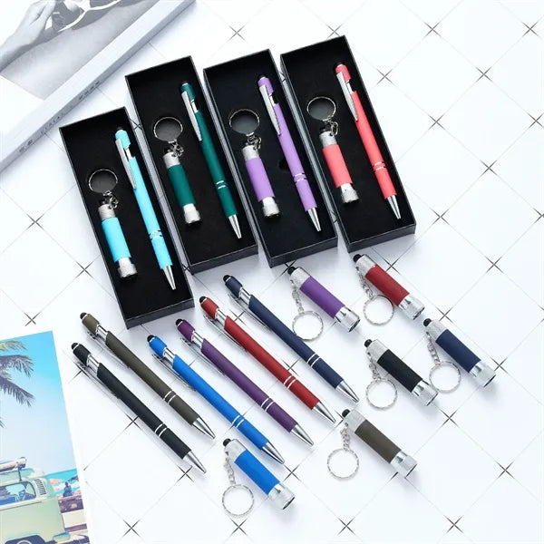 Alpha stylus pen and flashlight gift set