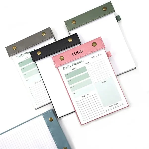 Daily Planner Notepad with PU Leather Cover