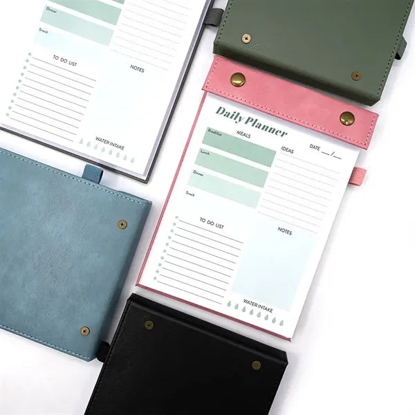 Daily Planner Notepad with PU Leather Cover