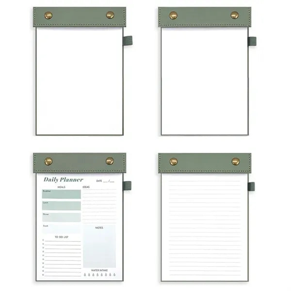 Daily Planner Notepad with PU Leather Cover