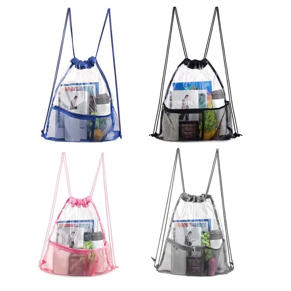 PVC Clear Mesh Drawstring Sportpack